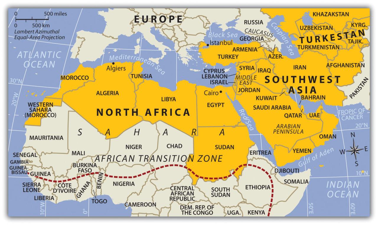 North africa asia southwest map morocco geography african west zone south transition libya maghreb regional region places political algeria maps