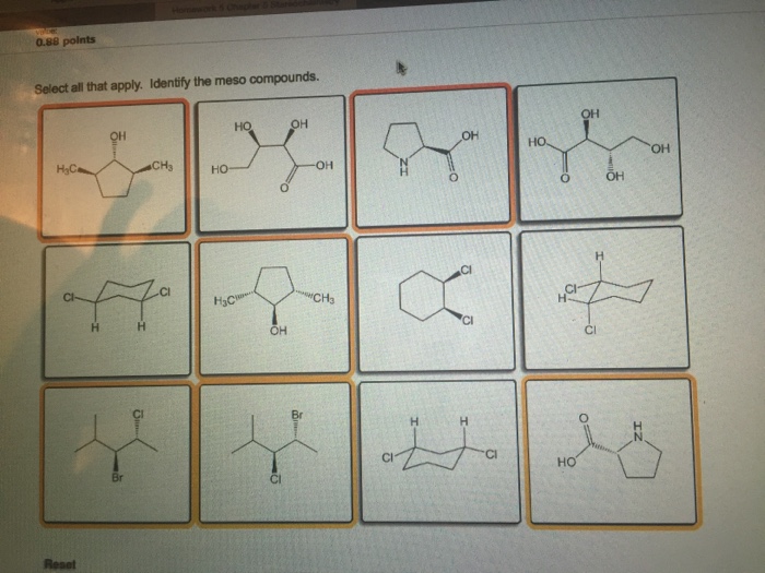 Meso compound identify iv ch3 h3c