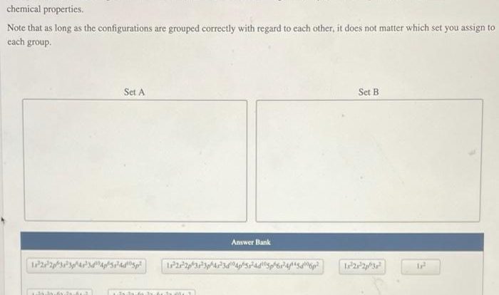 Show solved transcribed text configurations electronic following group